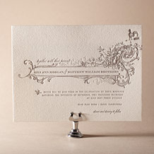 'Splendor Letterpress Invitation Design Small'