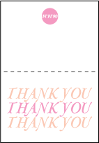 Storybook Romance Letterpress Thank You Card Fold Design Small