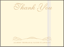 Studebaker Letterpress Thank You Card Flat Design Small