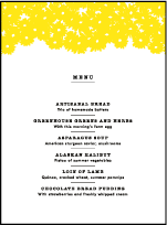 Sweet Daisy Letterpress Menu Design Small