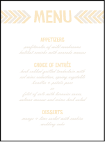Sweet Lorna Letterpress Menu Design Small