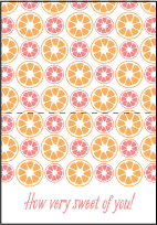 Sweet Summer Letterpress Thank You Card Fold Design Small