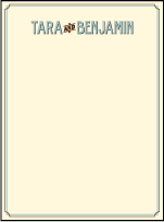 Tara Letterpress Thank You Card Flat Design Small