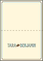Tara Letterpress Thank You Card Fold Design Small