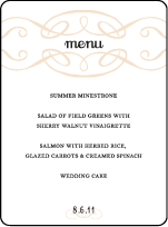 Tennyson Letterpress Menu Design Small