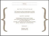 Threaded Letterpress Menu Design Small