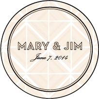 True Vintage Letterpress Coaster Design Small