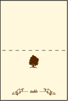 Under the Tree Letterpress Placecard Fold Design Small