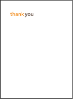 Union Letterpress Thank You Card Flat Design Small
