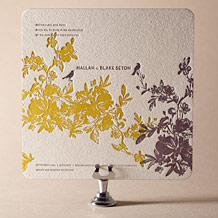 'Vendage Letterpress Invitation Design Small'
