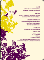 Vendage Letterpress Menu Design Small