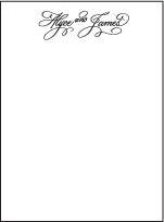 Victoria Calligraphy Letterpress Thank You Card Flat Design Small