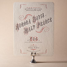 'Victrola Letterpress Invitation Design Small'