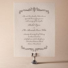 'Viennese Waltz Letterpress Invitation Design Small'