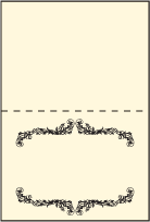 Viennese Waltz Letterpress Placecard Fold Design Small