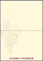 Vineyard Letterpress Thank You Card Fold Design Small