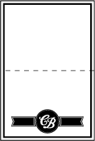 Vintage Charm Letterpress Placecard Fold Design Small