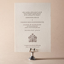 'Vintage Letterpress Invitation Design Small'