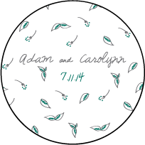 Vintage Leaves Letterpress Coaster Design Small