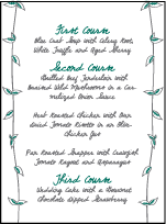 Vintage Leaves Letterpress Menu Design Small