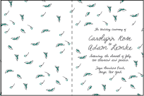 Vintage Leaves Letterpress Program Design Small