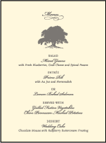 Walden Letterpress Menu Design Small