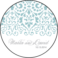Wisteria Letterpress Coaster Design Small