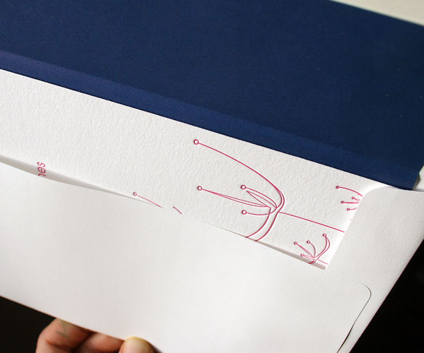 Birds Letterpress Wedding Invitation