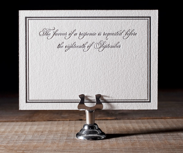 Bordure Letterpress Wedding Invitation