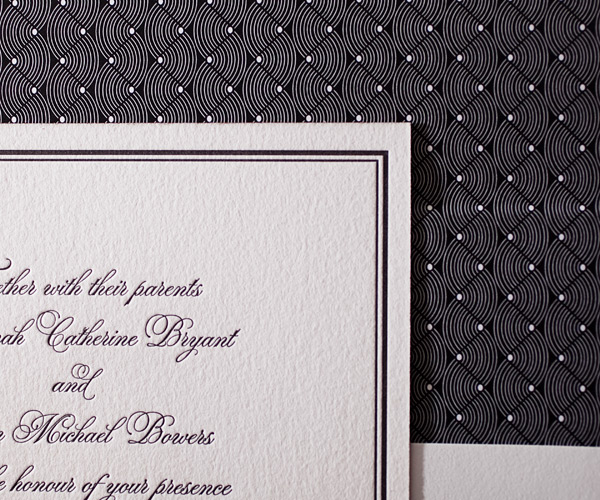 Bordure Letterpress Wedding Invitation