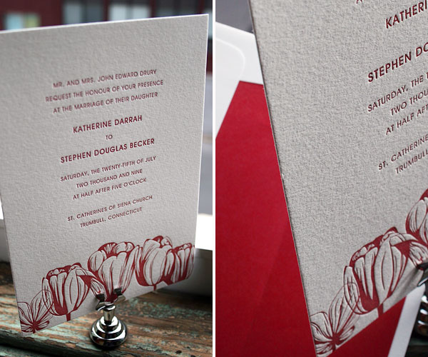 Botanicals Letterpress Wedding Invitation