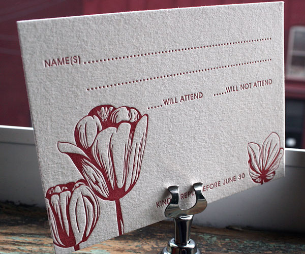 Botanicals Letterpress Wedding Invitation