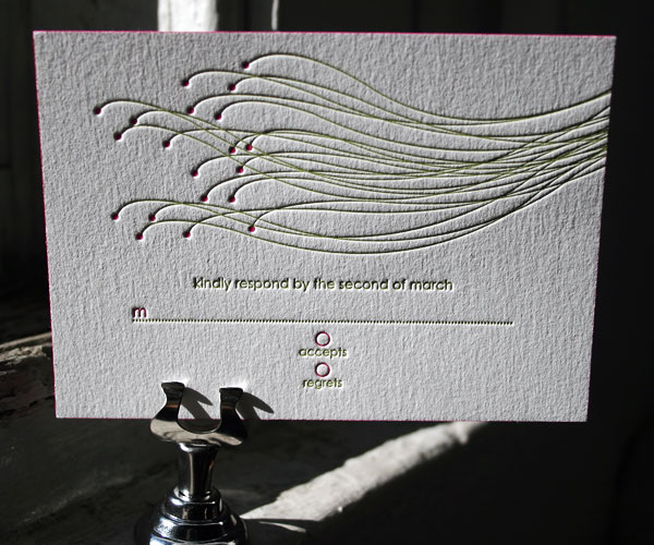 Botanique Letterpress Wedding Invitation 2