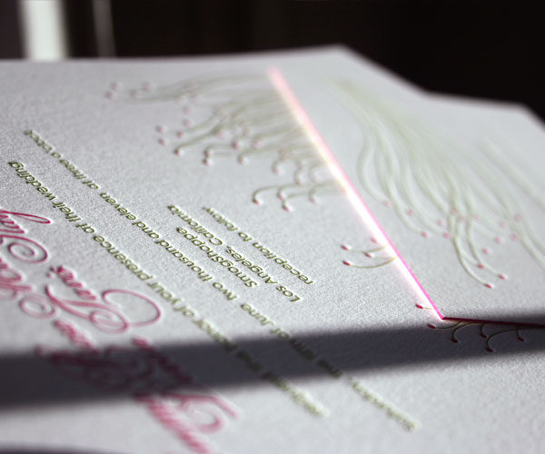 Botanique Letterpress Wedding Invitation 4
