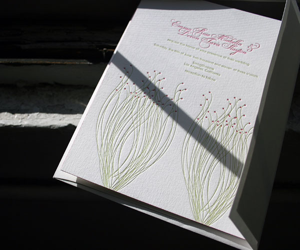 Botanique Letterpress Wedding Invitation 5