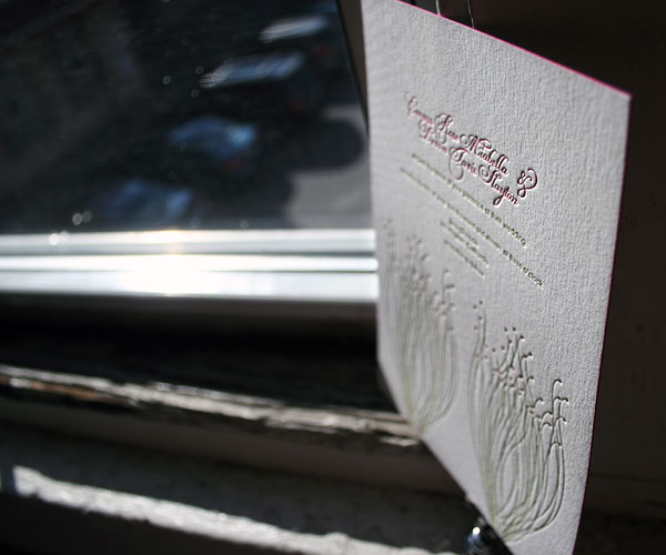 Botanique Letterpress Wedding Invitation 6