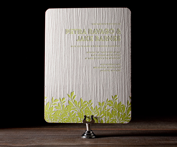 Canopy Letterpress Wedding Invitation 1