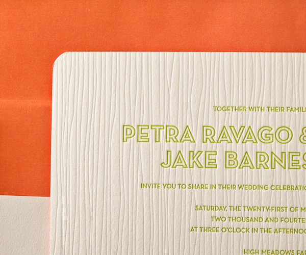 Canopy Letterpress Wedding Invitation 3