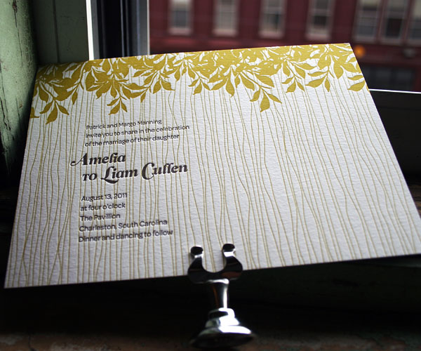 Canopy Letterpress Wedding Invitation 4