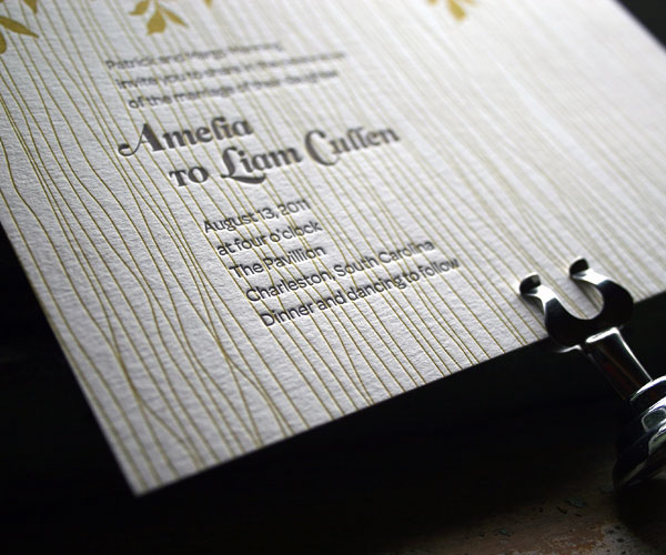 Canopy Letterpress Wedding Invitation 6