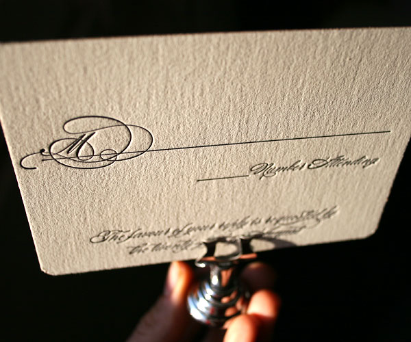 Carlyle Letterpress Wedding Invitation 2