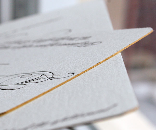 Carlyle Letterpress Wedding Invitation 3