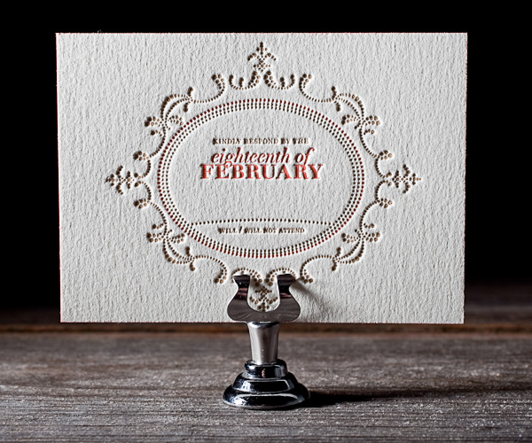 Cartoccio Letterpress Wedding Invitation