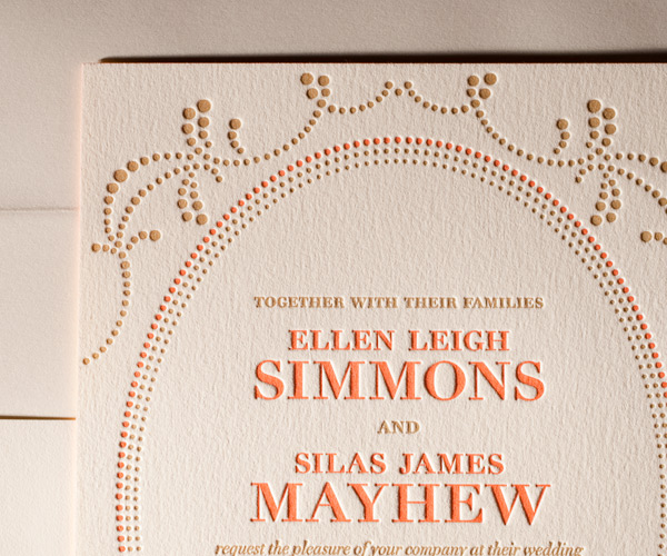 Cartoccio Letterpress Wedding Invitation