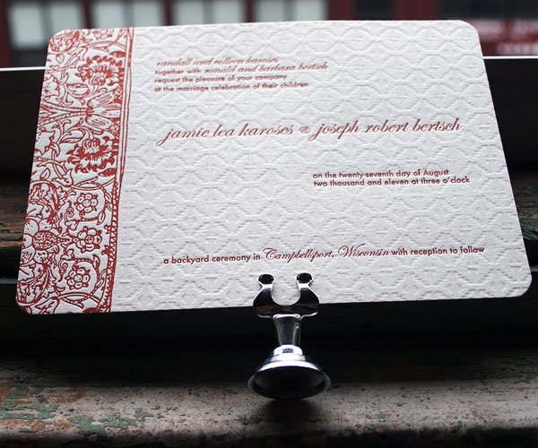 Cecilia Letterpress Wedding Invitation 5