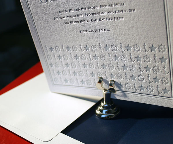 Commodore Letterpress Wedding Invitation 3