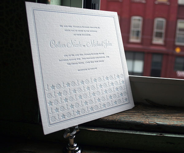 Commodore Letterpress Wedding Invitation 4