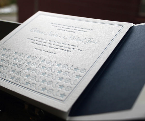 Commodore Letterpress Wedding Invitation 5