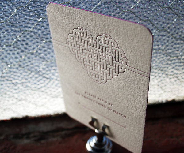 Connected Letterpress Wedding Invitation 2