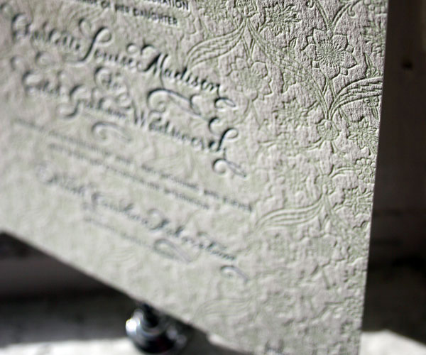 Connemara Letterpress Wedding Invitation 4